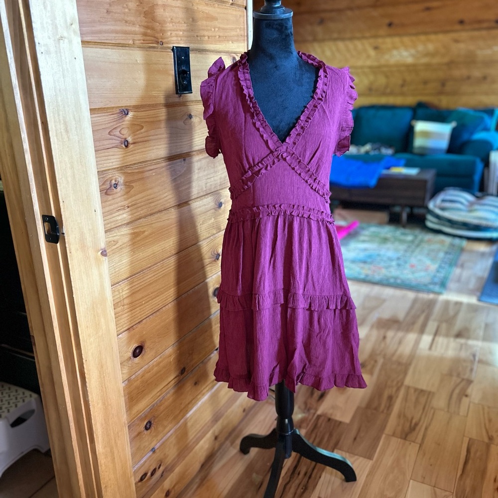 Burgundy dress